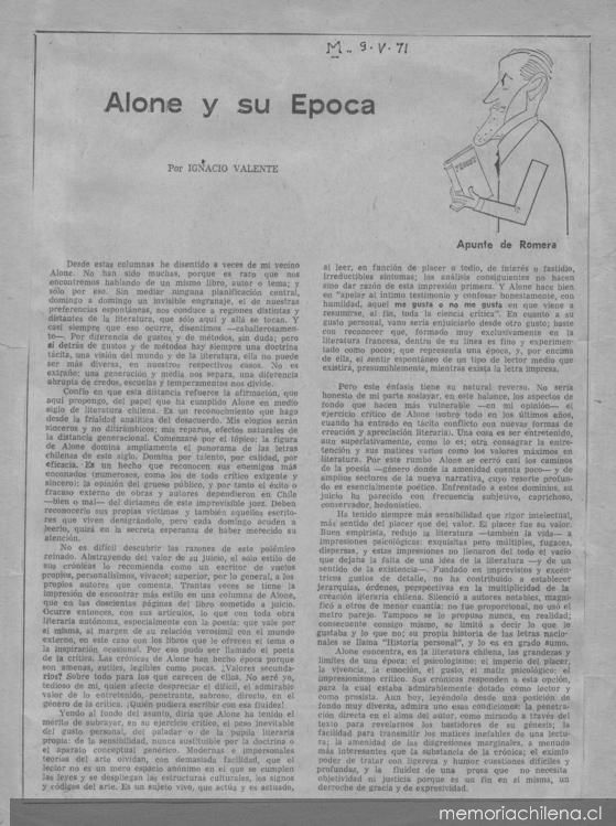 Alone y su época
