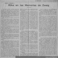 Rilke en las memorias de Zweig