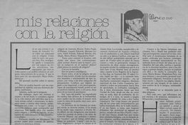 Mis relaciones con la religión