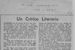 Un crítico literario