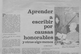 Aprender a escribir por causas honorables y otras no tanto