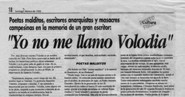 Yo no me llamo Volodia