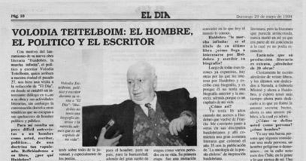 Volodia Teitelboim, el hombre, el político y el escritor