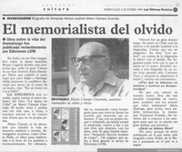 El memorialista del olvido