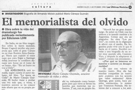 El memorialista del olvido