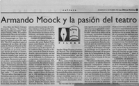 Armando Moock y la pasión del teatro