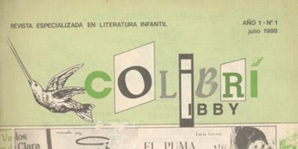 Colibrí : Año 1 : nº 1  : julio 1988