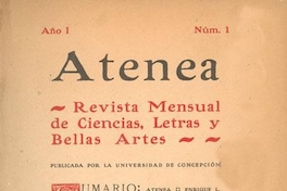 Portada de la primera Atenea que se publicó