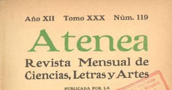 Atenea durante el período de Eduardo Barrios