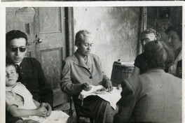 Gabriela Mistral durante su última visita a Chile en 1954