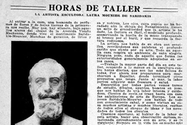 Horas de taller : La artista escultora Laura Monier de Saridakis
