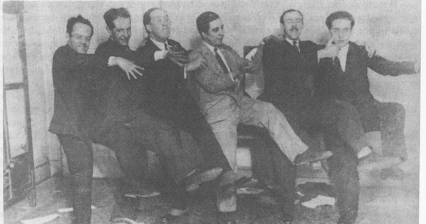 Cayetano Gutiérrez, Juan Francisco González (hijo), Julio Cordero, Alberto Rojas Jiménez, Alfonso Reyes Meza y Oreste Plath.