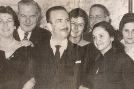 De izquierda a derecha, María Concha Subercaseaux, Benjamín Subercaseaux, Claudio Arrau y Violeta Parra