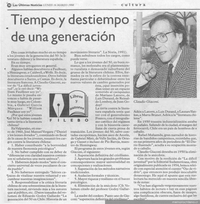 Tiempo y destiempo de una generación