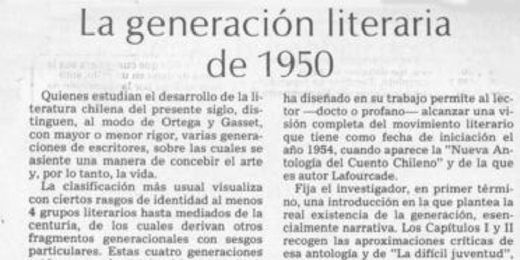 La generación literaria de 1950