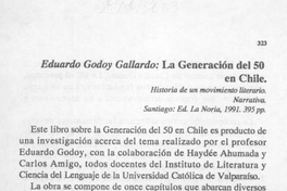 Eduardo Godoy Gallardo : La generación del 50 en Chile