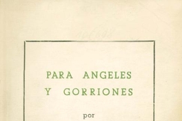 Para ángeles y gorriones : 1953-1956