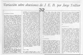 Variación sobre obsesiones de J.E.B.