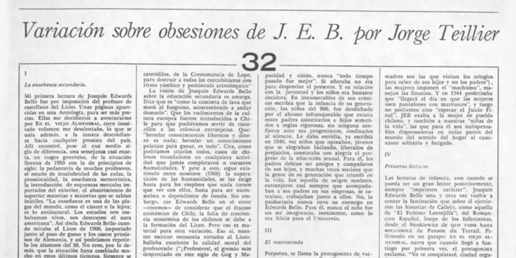 Variación sobre obsesiones de J.E.B.