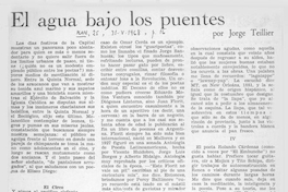 El agua bajo los puentes