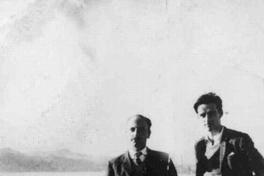 Jorge Teillier junto a Alfonso Calderón, La Serena, 1960