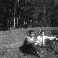 Jorge Teillier junto a Fernando Teillier, Lautaro