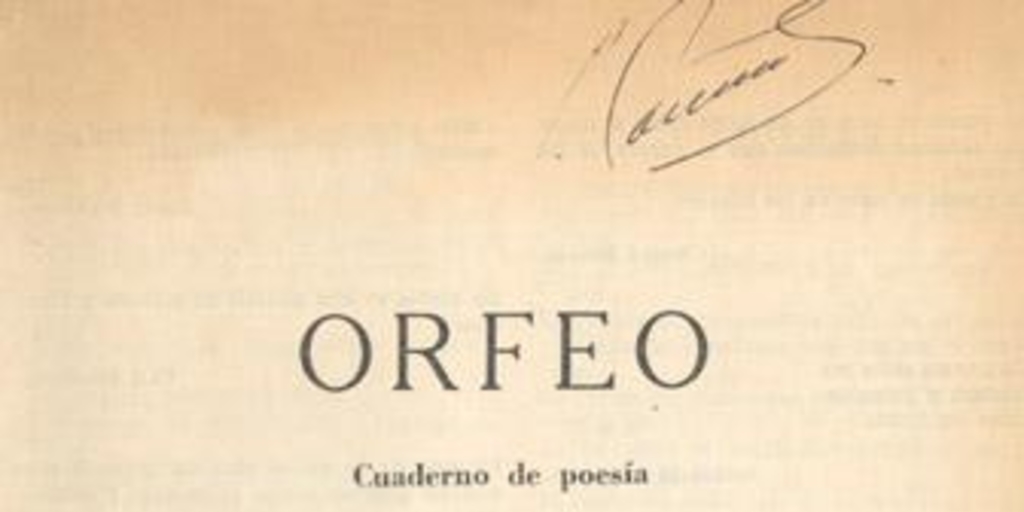 Orfeo : revista de poesía y teoría poética : nº 1