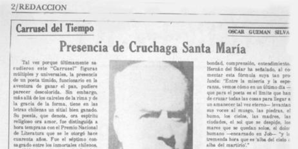 Carrusel del tiempo : Presencia de Ángel Cruchaga Santa María