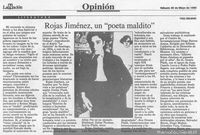 Rojas Jiménez, un "poeta maldito"