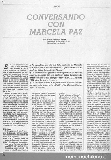 Conversando con Marcela Paz