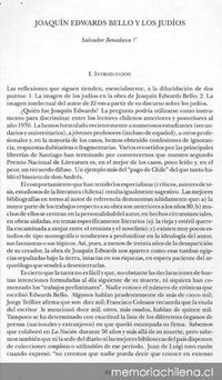 Joaquín Edwards Bello y los judíos