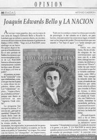 Joaquín Edwards Bello y La Nación