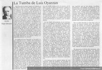 La tumba de Luis Oyarzún