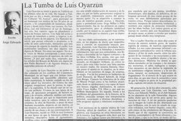 La tumba de Luis Oyarzún