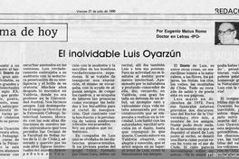 El inolvidable Luis Oyarzún