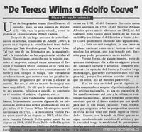 De Teresa Wilms Montt a Adolfo Couve