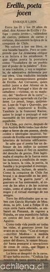 Ercilla, poeta joven