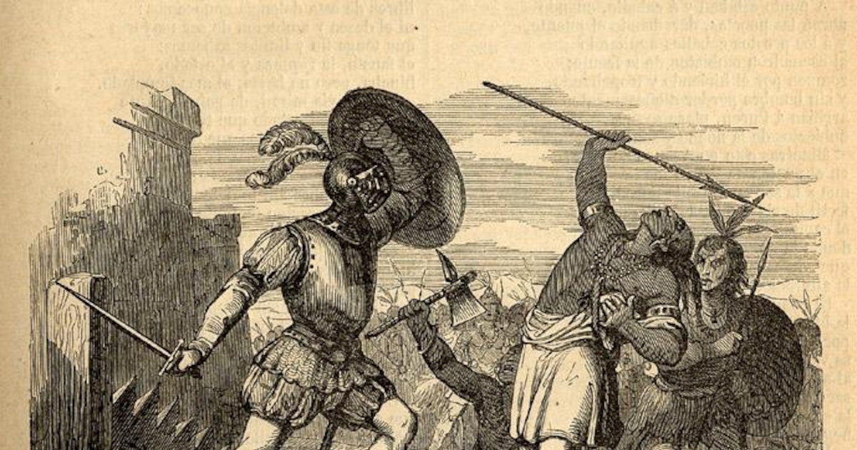 Batalla entre mapuches y españoles