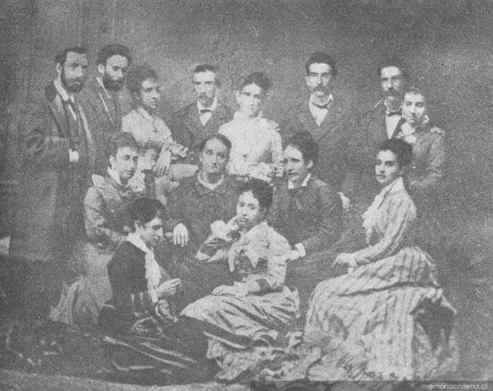 José Victorino Lastarria y su familia, 1882