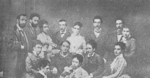 José Victorino Lastarria y su familia, 1882