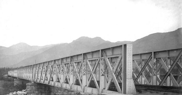 Puente en Angostura de Paine, hacia 1900