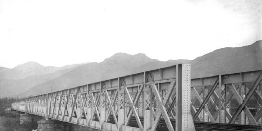 Puente en Angostura de Paine, hacia 1900