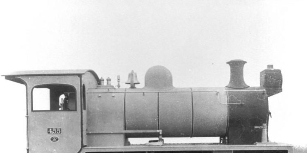 Locomotora a vapor, ferrocarril de Talca a Constitución, 1907