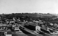 Vista panorámica de la Estación de Osorno, construida en 1917