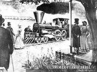 Locomotora Copiapó hacia 1850