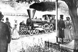 Locomotora Copiapó hacia 1850