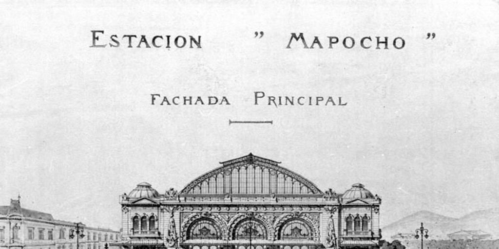 Fachada principal de Estación Mapocho, construida en 1912