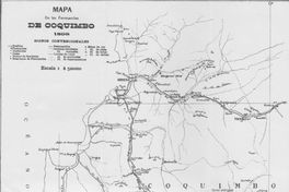 Mapa de los ferrocarriles de Coquimbo, 1898