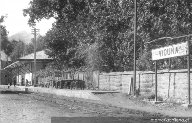 Estación de Vicuña, hacia 1900