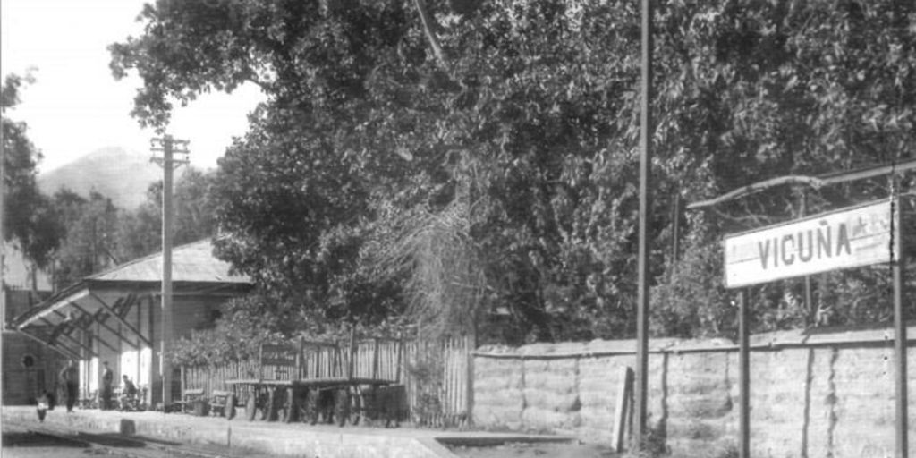 Estación de Vicuña, hacia 1900